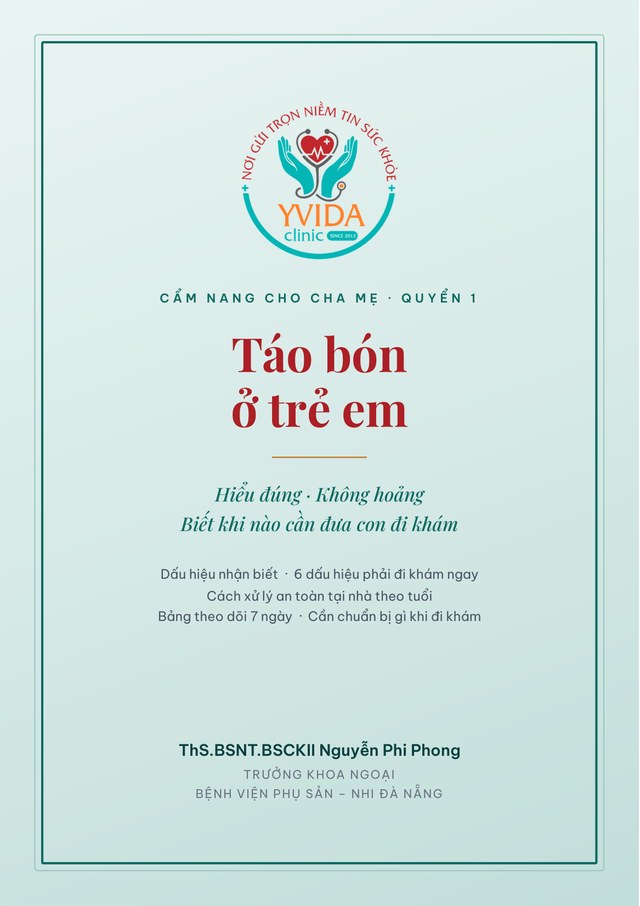 Cẩm nang Táo bón ở trẻ em